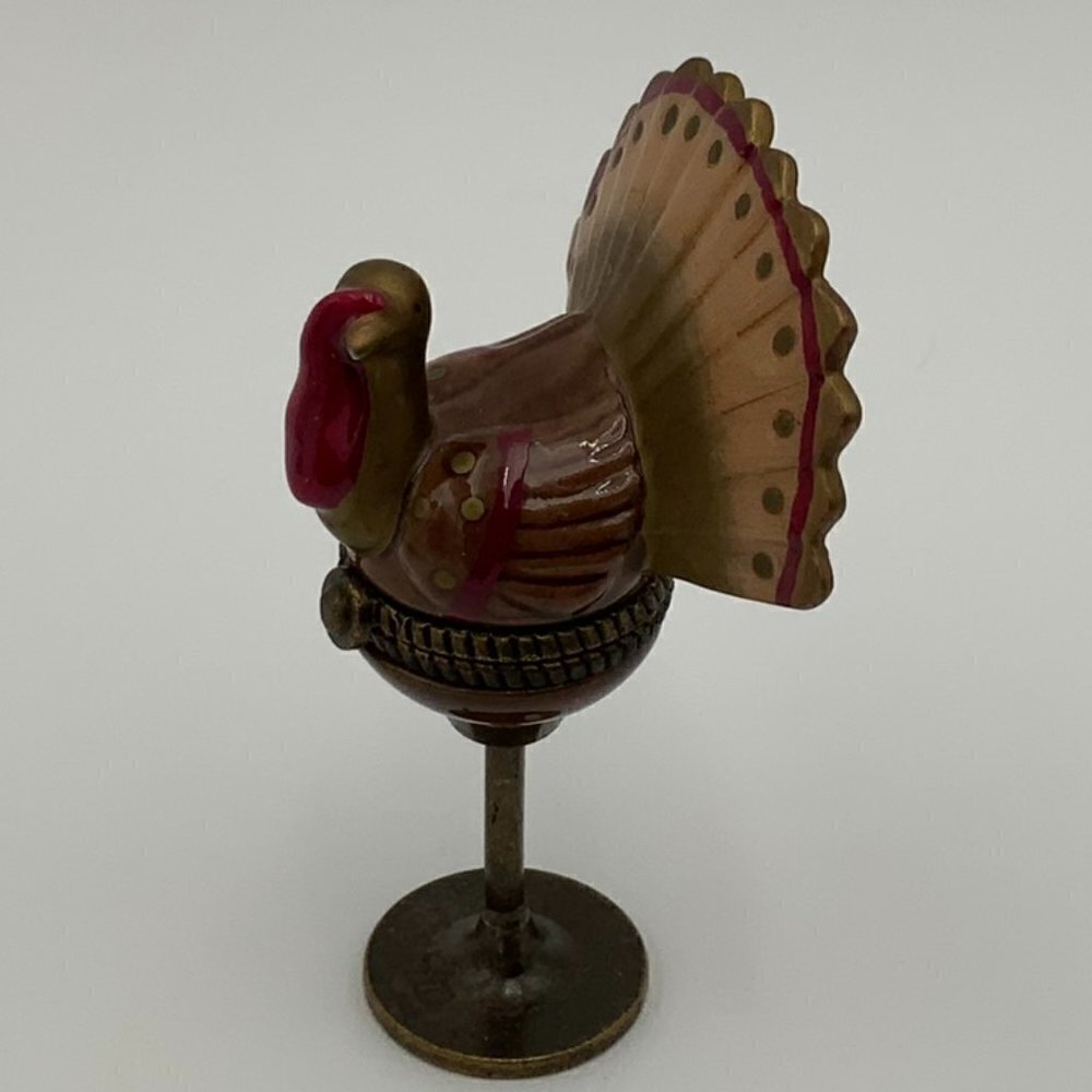 PHB MIDWEST OF CANNON FALLS Trinket Box FALL HOLIDAY SERIES TURKEY VINTAGE - Picture 3 of 7